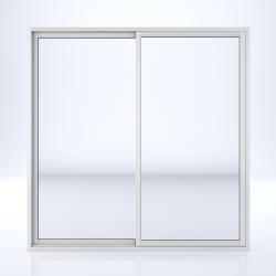 2-skinne og 2 delt skyveparti ALU-system