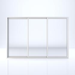3 rails and 3 sliding parts ALU system
