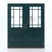 Double doors made of wood